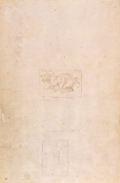 Study of a dragon by Michelangelo Buonarroti